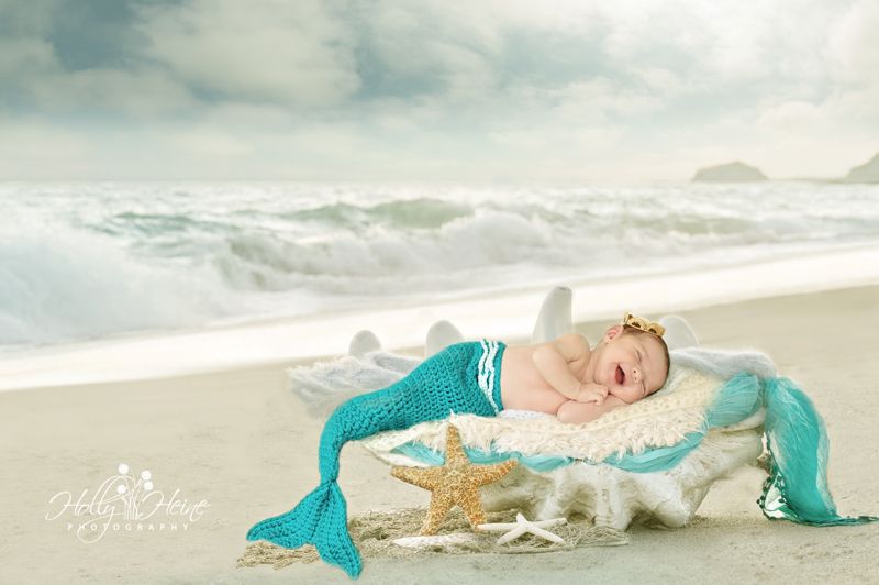 newborn mermaid photo shoot